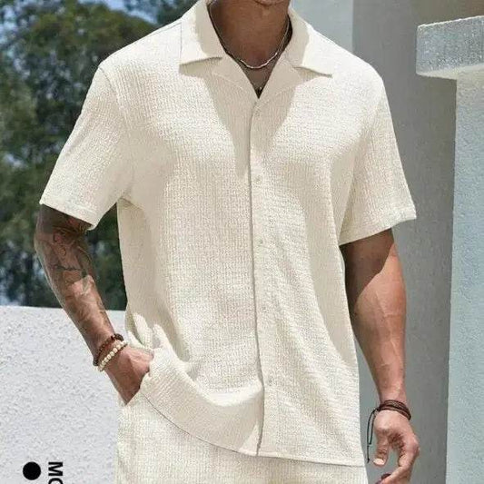 Casual Shirt & Shorts Set - Bravaros Men